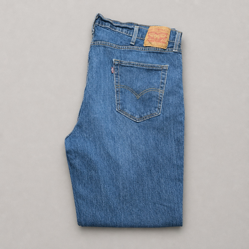 Levis 541 Jeans Mens 46x34 Athletic Taper Big Tall Medium Wash Blue Stretch